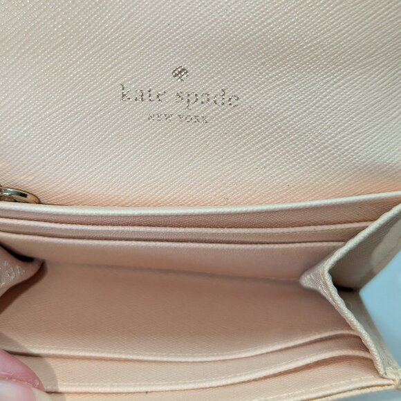 Kate Spade peach mini wallet and key ring. EUC - Picture 3 of 4